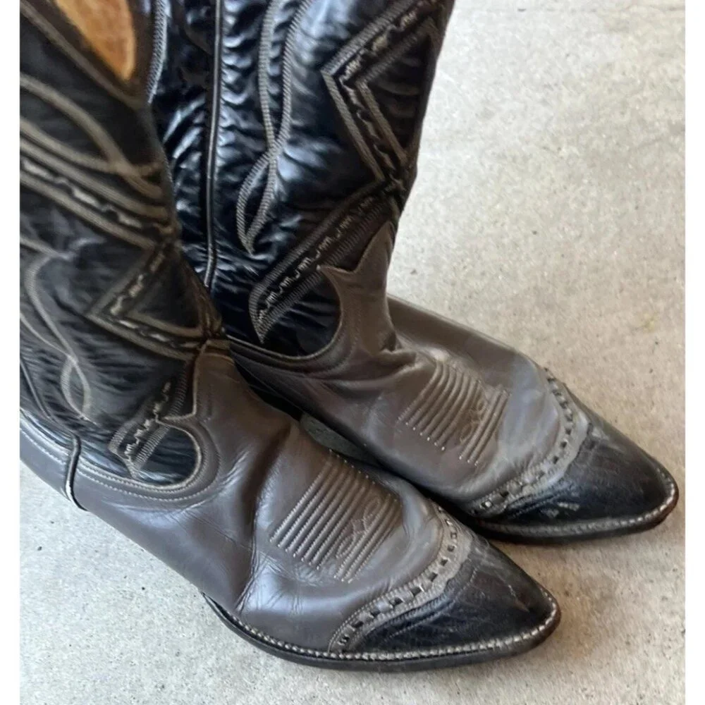 Tony Lama Wingtip Cowboy Boots Men’s 8.5 Tony Lama 6914 Vintage Wingtip Cowboy
